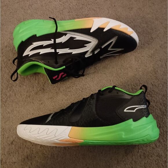 Puma Scoot Zeros 2K PUMA Black/Fluo Green 309841-01 Basketball Mens Sz 14 NIB - Picture 3 of 9